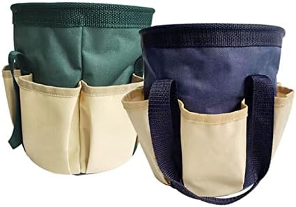Gralara Garden Tool Bag Storage Weaving Oxford Pan de serviço pesado com bolsos laterais externos