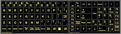 Novos adesivos de teclado refletivos e fluorescentes e reflexivos.