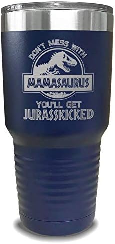 LemonsareBlue não mexa com o copo gravado a laser Mamasaurus