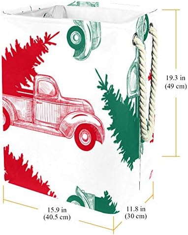 Caminhão de Natal Indomer com árvore de Natal 300d Oxford PVC Roupas impermeáveis ​​cestas de roupas grandes para