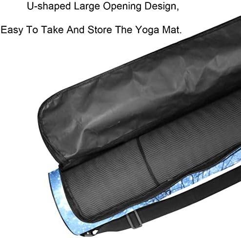 Ratgdn Yoga Mat Bag, Galaxy Star Sky Night Floresta Exercício