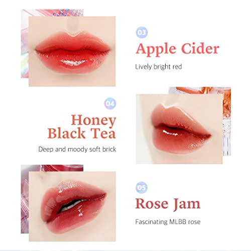 Eglips Glazes de água TINT 04 Honey Chá preto - Maquiagem labial | tonalidade labial | mancha labial | batom