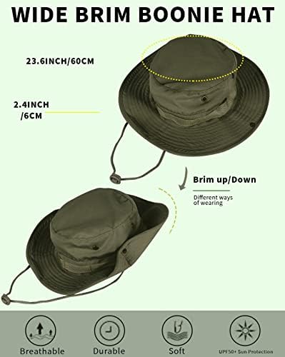 Chapéus solar para homens mulheres chapéu de balde upf 50+ chapéu de chapéu dobrável Proteção UV Caminhada de pesca de praia Safari