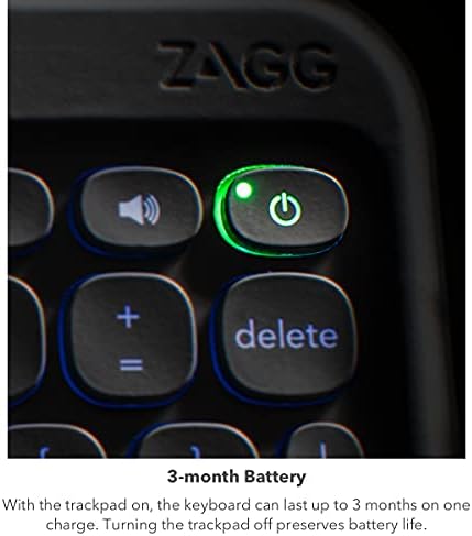 Zagg Pro Keys Caso destacável e teclado sem fio com trackpad para Apple iPad Air 5th & 4th Gen & iPad Pro