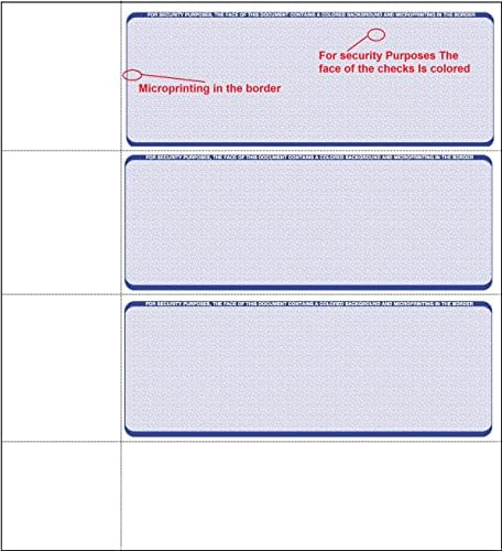 Papel de seleção de computador - verifica a carteira pessoal em branco 3 em uma página - compatível com versa