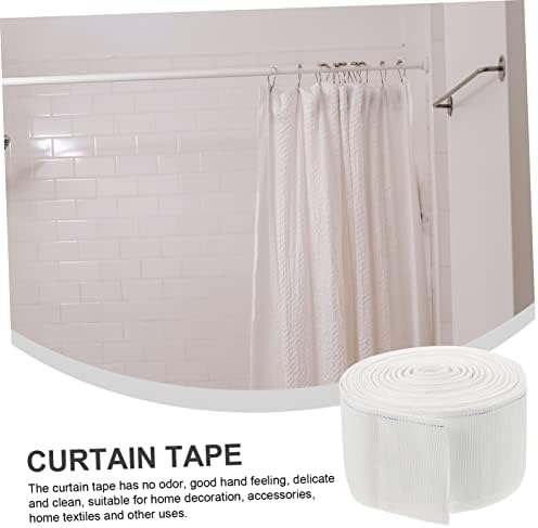 Solustre Curtain Tape Jersey Fita decorativa de fita decorativa Fita de bainha para cortinas Curtain