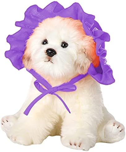 vestido de cachorro tutu púrpura de apott com chapéu de goma de tesume de figurino de túle
