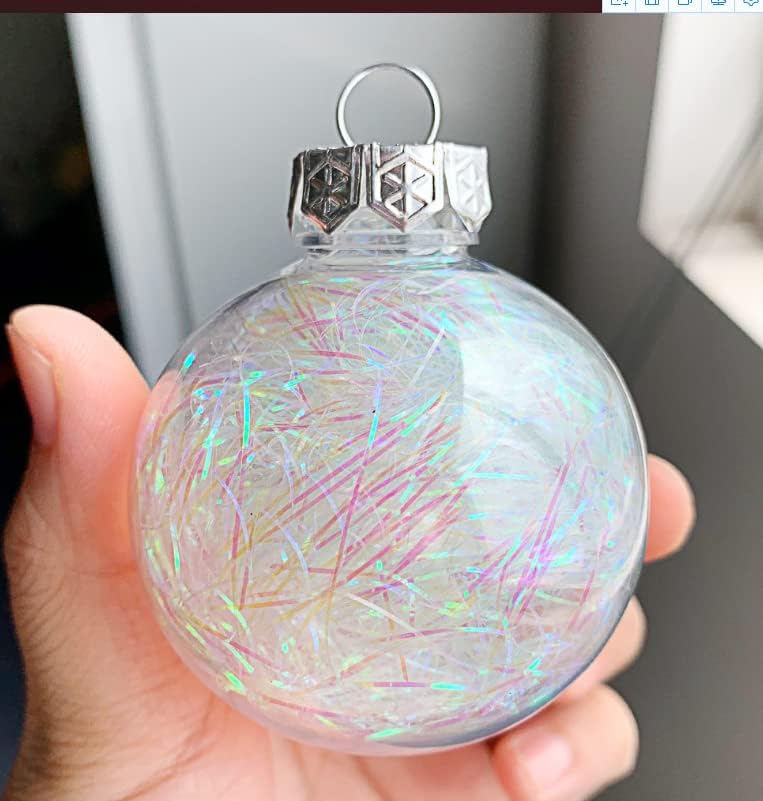 Yycraft quebra à prova de plástico transparente Bola de Natal Ornamentos