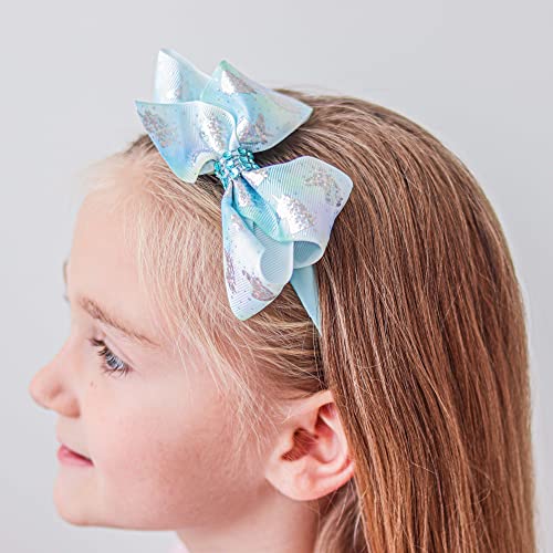 Frog Sac 3 Unicorn Bow Head Bands para meninas, faixas de cabelo com corante com arcos para crianças,
