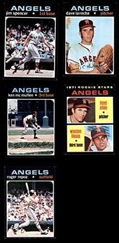 1971 Topps California Angels, perto da equipe, definiu os anjos da Califórnia Ex/Mt Angels