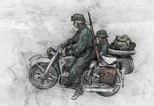 Goodmoel 1/35 Segunda Guerra Mundial Soldado de Resina Alemã de Cavalaria Kit/Kit em miniatura não montada e sem pintura/XH-9752