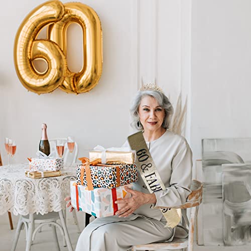 Tihebax 60º aniversário FATA E TIARAS PARA MULHERES, Decorações de aniversário de 60 anos Mulheres fabulosas